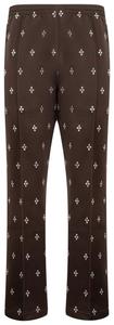 Спортивные брюки Needles Track Pant из полиэстеровой жаккардовой ткани, коричневый цвет