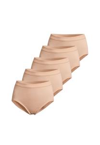 Трусы на талии, набор из 5 шт в тонкую рубчик -con-ta-, цвет Ton