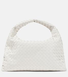 Сумка через плечо из кожи Hop Intrecciato Bottega Veneta, White-M Brass
