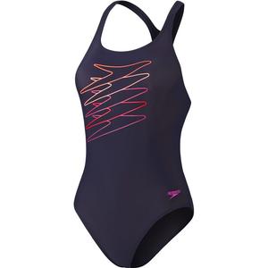 Swimsuit plmt mdlt 1pc jf nvy/multi Speedo, мультиколор