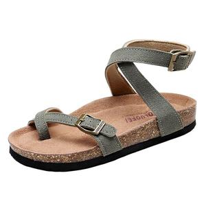 Golofi Куртки из пробки готовые римские сандалии женские 114-1A коровья шерсть бежевый, цвет 114-1A Cow Wool Beige