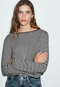 Джемпер Massimo Dutti STRIPED LONG SLEEVE, Black