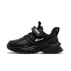 Детские повседневные кроссовки серии Cloud Sail с противоскользящей подошвой и износостойкой легкой амортизацией WARRIOR, черный