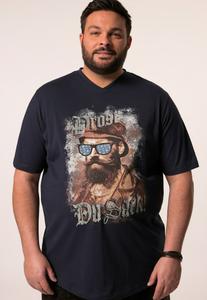 Футболка Men Plus HALBARM MOTIV V-AUSSCHNITT , Navy Blue/Dark Blue