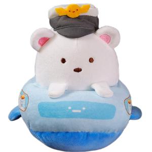 Биологическая мини-машинка Dr. Corners, подвеска-талисман с плюшевыми куклами в виде мультяшных пингвина и белого медведя, высота 25см Mise, Drive a белый bear