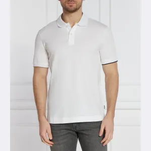 Polo parlay 211 стандартной посадки Пике мерсеризованный Boss, белый