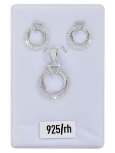 Adeliás Женский кулон - кулон из серебра 925 пробы с кубическим цирконием в серебряной оправе