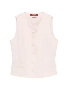 Жакет с V-образным вырезом и пуговицами Mstmadia Max Mara, розовый