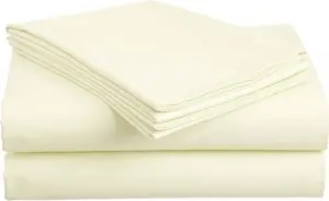 Простыня хлопковая, кремовая, 140х240 см