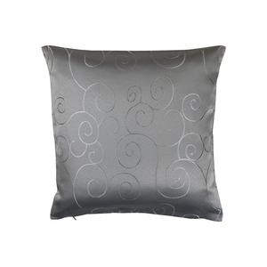 Чехол на подушку 40х40 см, серебристый дамасский круг, декоративный чехол на подушку на молнии Haus und Deko