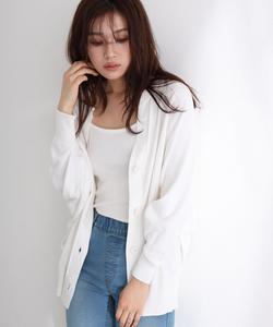 Кардиган с вырезом-«замочной скважиной» и рукавами «летучая мышь» Pourvous, цвет Off White