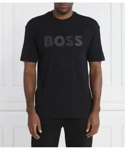 Футболка с изображением лотоса Regular fit Boss Green, черный