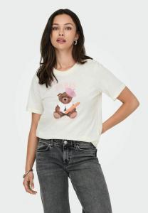 Футболка ONLY Print T-shirt, Cloud Dancer /Off-White