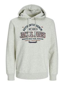 Толстовка с капюшоном JACK & JONES Sweatshirt, цвет mottled white