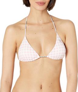 GUESS Женский стандартный съемный треугольный топ для купальника с мягкой подкладкой, White