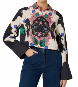 Блузка Estelar Print Zoya белого цвета Cleobella