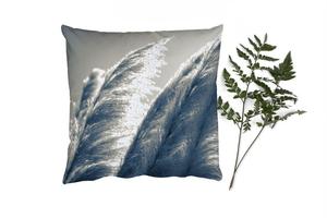 MuchoWow Декоративная подушка Диванная подушка Декоративная подушка для гостиной 60 x 60 см Пампасная трава - Черный - Белый - Натуральный - Наволочка - Хлопчатобумажная ткань - Декоративные наволочки