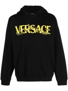 Versace худи с логотипом, черный