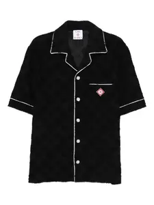 Рубашка с узором и кантом Casablanca, черный