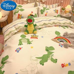 Disney Простыня 150x200 см, комплект из 4 предметов, Disney, 100% хлопок, цвет J Bawang Xiao Green Dragon