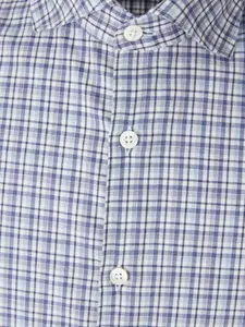 Клетчатая рубашка на пуговицах Canali, синий