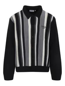 Кардиган в полоску с воротником поло Bainter CARHARTT WIP, черный