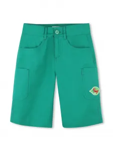 Шорты из рипстопа Kenzo Kids, зеленый