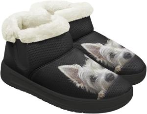 Женские зимние ботинки до щиколотки с искусственным мехом, зимние ботинки для прогулок, модная обувь для зимних образов Fuojuvelie, West Highland White Terrier