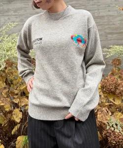 PENDLETON/Вязаный свитер Pendleton из шерсти с круглым вырезом и вышивкой.