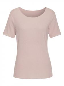 Рубашка с круглым вырезом розового цвета LASCANA
