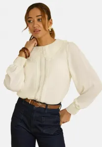 Блузка прямого кроя с длинными рукавами Love & Roses, Ivory