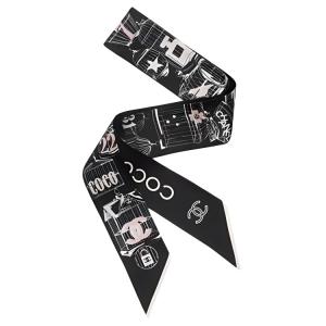 CHANEL Шелковая повязка для волос Women's Black