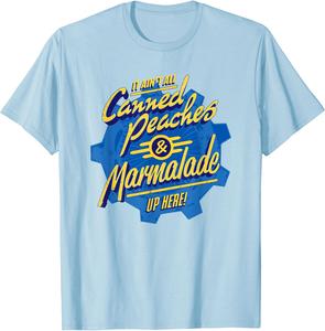 Футболка Fallout - Консервированные персики и мармелад, синяя