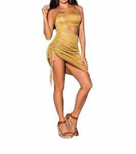 Золотое мерцающее платье с вырезами для пляжа Mapale