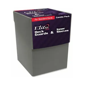 Комбинированный набор серого цвета — внутренние рукава и защита палубы Elite 2, Card Sleeves (BCW Supplies)