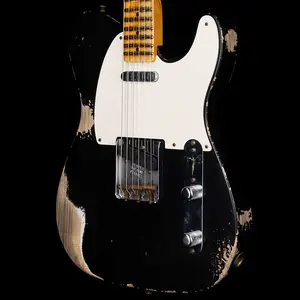СНИЖЕНО! Fender Custom Shop 1952 Telecaster Heavy Relic Big U Выцветший черный R108911