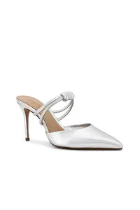 Туфли-лодочки Schutz Lela, женские, серебристые, из кожи, с острым носком и каблуком-шпилькой, JOBB2096