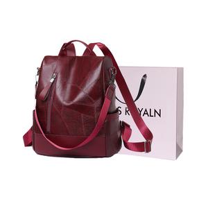 LOUIS ROYALN Женский рюкзак для поездок на работу, Red+Custom Shopping Bag