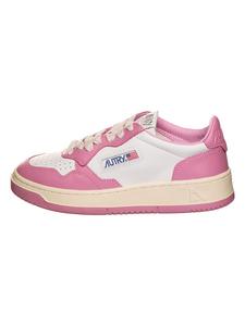 AUTRY Кожаные кроссовки "Medalist" в бело-розовой расцветке