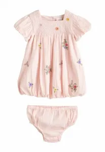 Платье-Рубашка и бриджи стандартного кроя Next, Pink Floral Embroidered