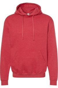 Толстовка с капюшоном из флиса Tultex Unisex, цвет heather red