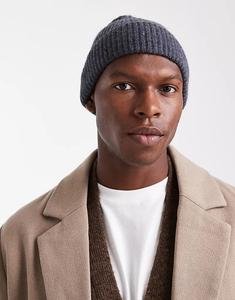 Шапка Jack & Jones из высококачественной шерстяной смеси темно-серого цвета