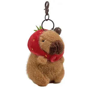 Капибара брелок кукла плюш подвеска высота 10см ZOCO, Strawberry Headband-Capybara