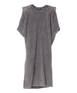 Выцветшее мини-платье с широкими рукавами Dondup, серый