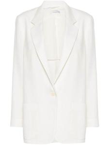 The Row льняной пиджак Enza, нейтральный цвет