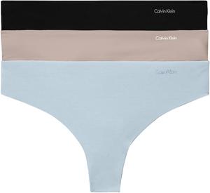 Женские бесшовные трусики-стринги Calvin Klein Invisibles, 3 шт., Satellite/Rain Dance/Black