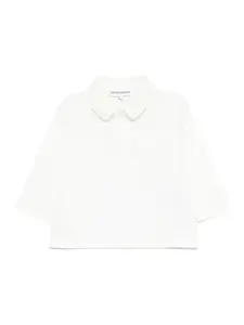 Поло с длинными рукавами Emporio Armani Kids, белый