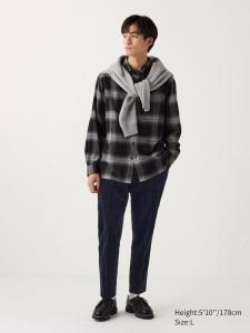 Элегантные брюки до щиколоток вельвет Uniqlo, цвет 69 синий