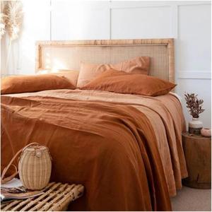 KYTGFH Комплект постельного белья из льна белого цвета с молнией и пуговицами