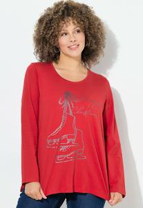 Топ Ulla Popken WEIHNACHTSMOTIV, CLASSIC, RUNDHALS, Salsa/Red
